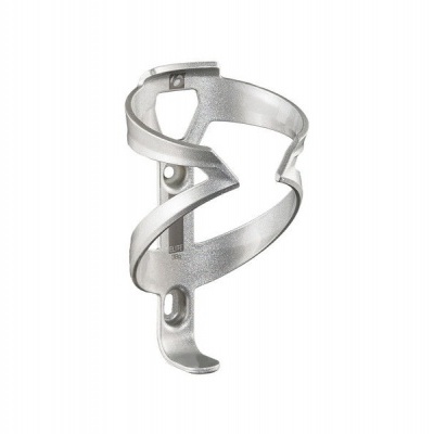 Suporte para garrafa de bicicleta em metal prateado fosco