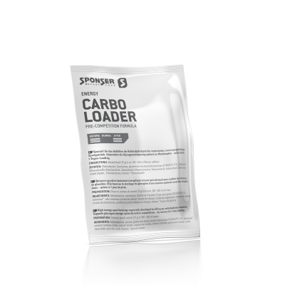 Pacote branco de suplemento energético em pó Sponser Carbo Loader