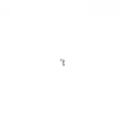 Fone de ouvido branco pequeno em fundo branco