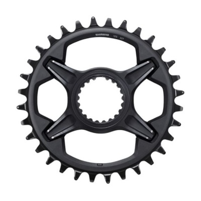 Placa dentada preta de bicicleta com 35 dentes e texto SHIMANO 35 A7T