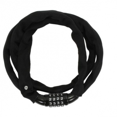 Cadeado de bicicleta preto com combinacão numérica