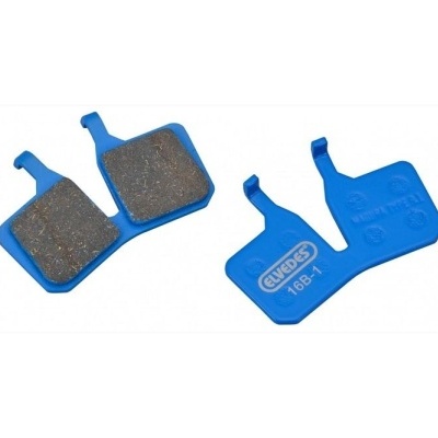 Pastilhas de travão azuis com material de fricção castanho