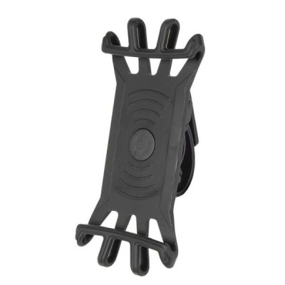 Suporte preto em silicone para telemóvel com ranhuras elásticas