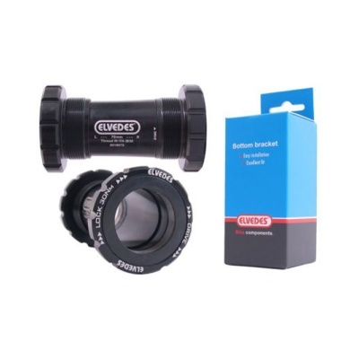 Conjunto de rolamentos interiores para pedaleira Elvedes preto com embalagem azul