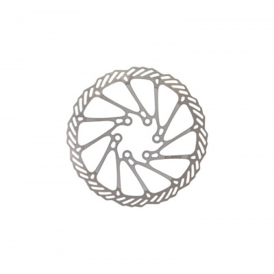 Disco de travão para bicicleta metálico prateado