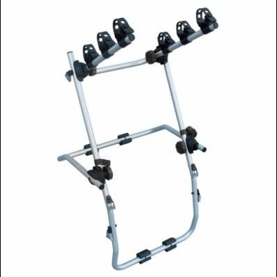 Suporte metálico para bicicletas com quatro suportes pretos