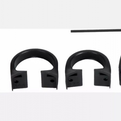 Conjunto de suportes de plástico preto para cabos e chave Allen