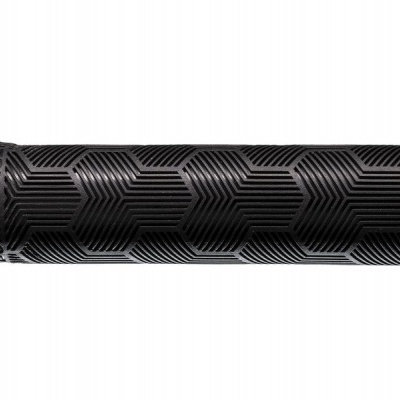 Punho preto para guiador de bicicleta com textura hexagonal