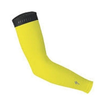 Manguito amarelo com punho preto e logo cinzento