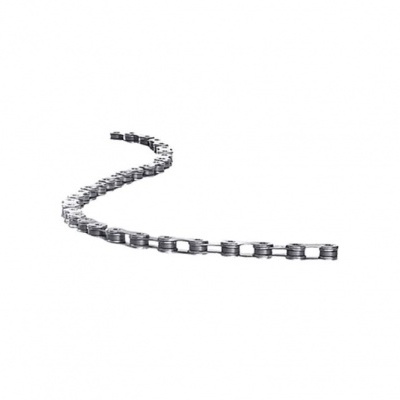 Corrente metálica em aço inoxidável com elos ovais interligados