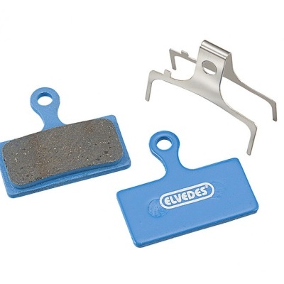 Pastilhas de travão azuis para bicicleta com suporte metálico