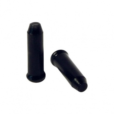 Dois bocais ou protetores pretos cilíndricos em fundo branco