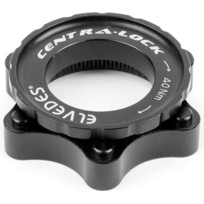 Peça metálica preta com texto branco CENTRA-LOCK ELVEDES 40Nm