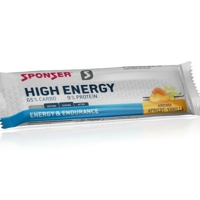 Barra energética Sponser High Energy aroma alperce e baunilha