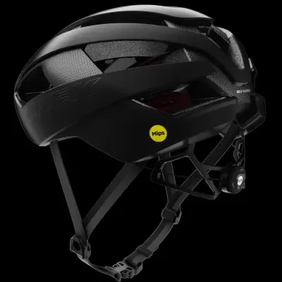 Capacete de ciclismo preto com luz traseira e adesivo Mips