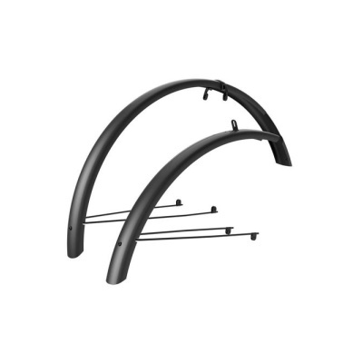 Conjunto de guarda-lamas metálicos pretos para bicicleta