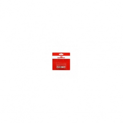 pacote vermelho com pares para sapatos texto branco