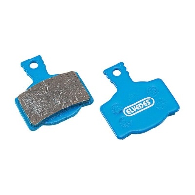 Pastilhas de travão para bicicleta com suporte azul e fricção metálica