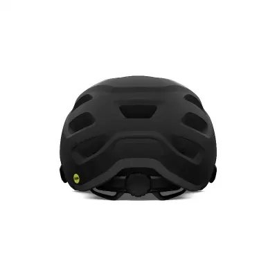 Capacete de bicicleta preto com ventilações e ajuste traseiro