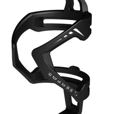 Suporte para garrafa de bicicleta preto com texto SERFAS