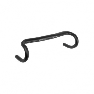 Guiador de bicicleta de estrada preto com inscrição branca