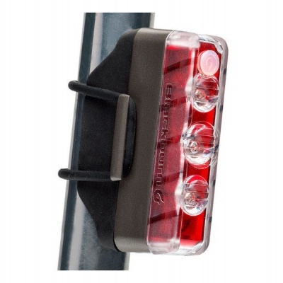 Luz traseira para bicicleta com 3 LEDs e cobertura vermelha