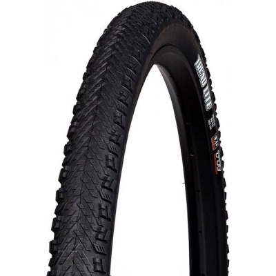 Pneu de bicicleta preto com escrita lateral branca