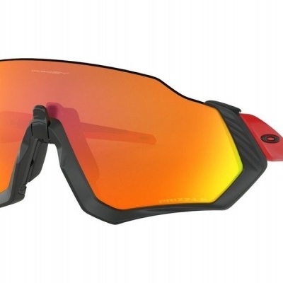 óculos de sol desportivos com lentes laranja-amarelas espelhadas