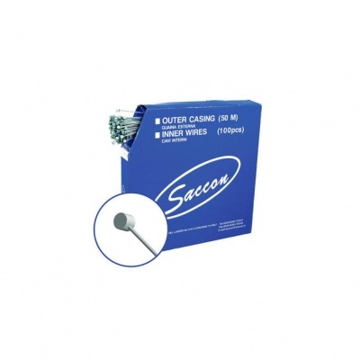 Caixa azul com cabos de bicicleta Saccon