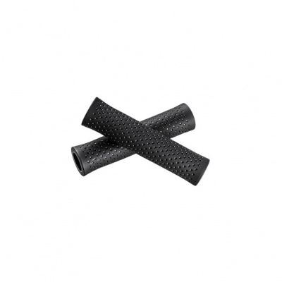 Punhos de bicicleta pretos com textura de pontos