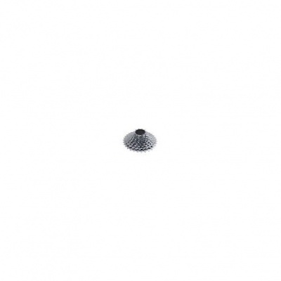 Engrenagem bicicleta prata de metal com dentes visíveis