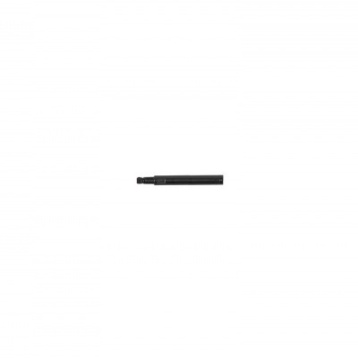 Componente cilíndrico preto sobre fundo branco