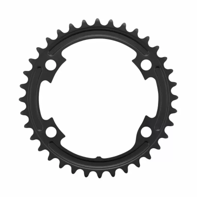 Anel dentado preto para bicicleta em metal