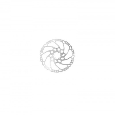 Disco de travão para bicicleta prateado com padrão em espiral