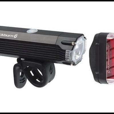 luzes de bicicleta preto e vermelho com suportes