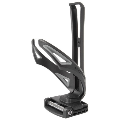 Suporte para garrafa de bicicleta preto e cinzento