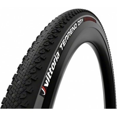 Pneu de bicicleta Vittoria TERRND DRY preto com textura e letras brancas