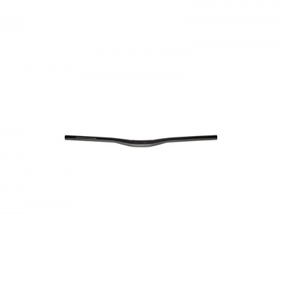 Guiador de bicicleta preto com ligeira curvatura sobre fundo branco