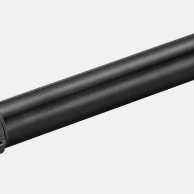 Bomba de ar preta para bicicleta com logótipo branco