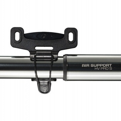 Mini bomba de ar portátil metálica com suporte preto para bicicleta