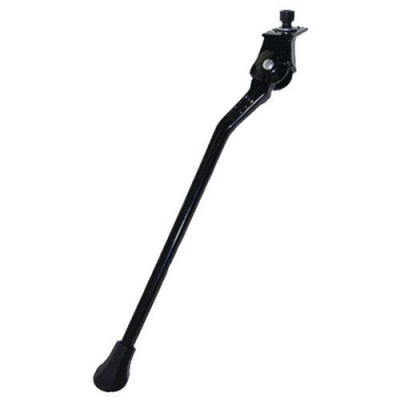 Descanso lateral preto para bicicleta com parafuso e ponta de borracha