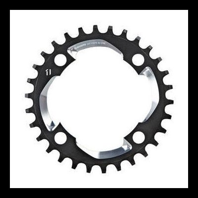 Roda dentada preta e prata para bicicleta com 31 dentes