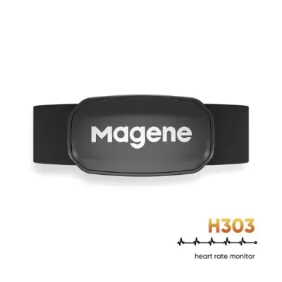 Monitor de frequência cardíaca preto Magene H303 com cinta ajustável