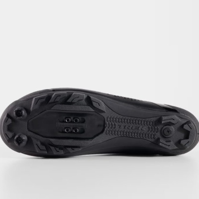 Sola preta de sapato de ciclismo com inserções para pedal