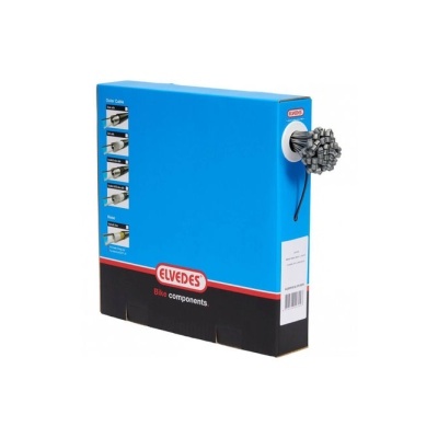 Caixa azul e preta com corrente de bicicleta prateada