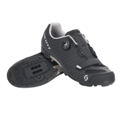 Sapatilhas de ciclismo Scott pretas com fecho BOA e sola para pedais