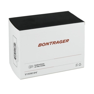 Caixa branca com tampa preta e texto BONTRAGER