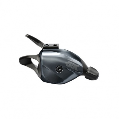 Comando de mudança de velocidades Shimano XT cinza escuro e preto