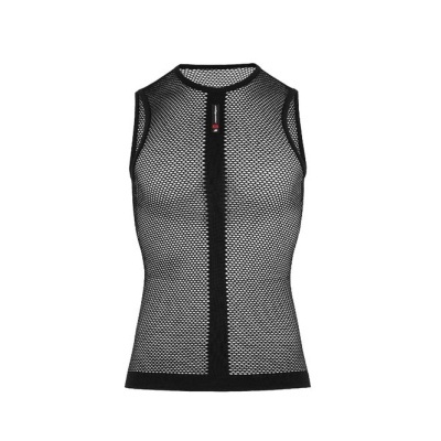 Regata masculina preta em tecido tipo rede