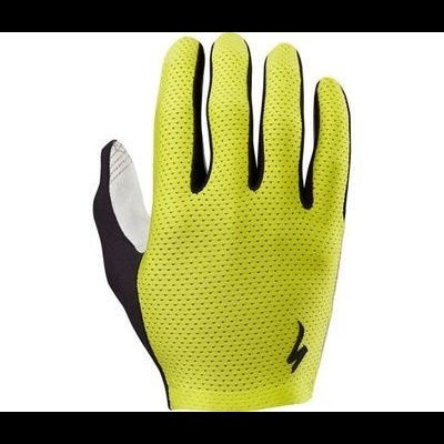 Luva desportiva verde-limão com detalhes pretos e brancos